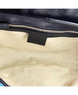 Small GG Marmont Flap Bag Diagonal Quilted GG Canvas with Leather