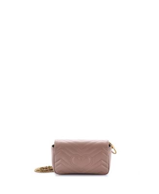 Super Mini GG Marmont Flap Bag Matelasse Leather