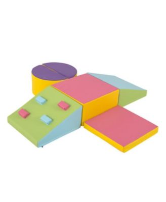 6 Piece Foam Climbing Blocks with Hook and Loop Fasteners