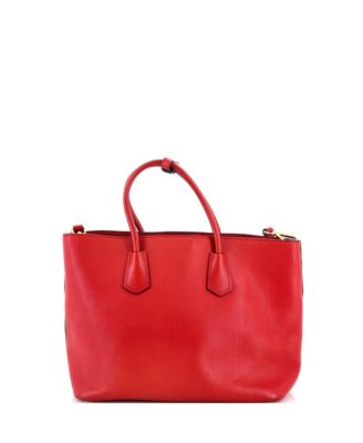 Front Pocket Convertible Tote Saffiano Leather