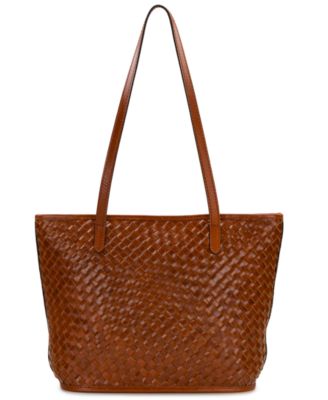 Emmie Medium Woven Leather Tote Handbag