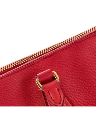 Small Double Zip Lux Tote Saffiano Leather
