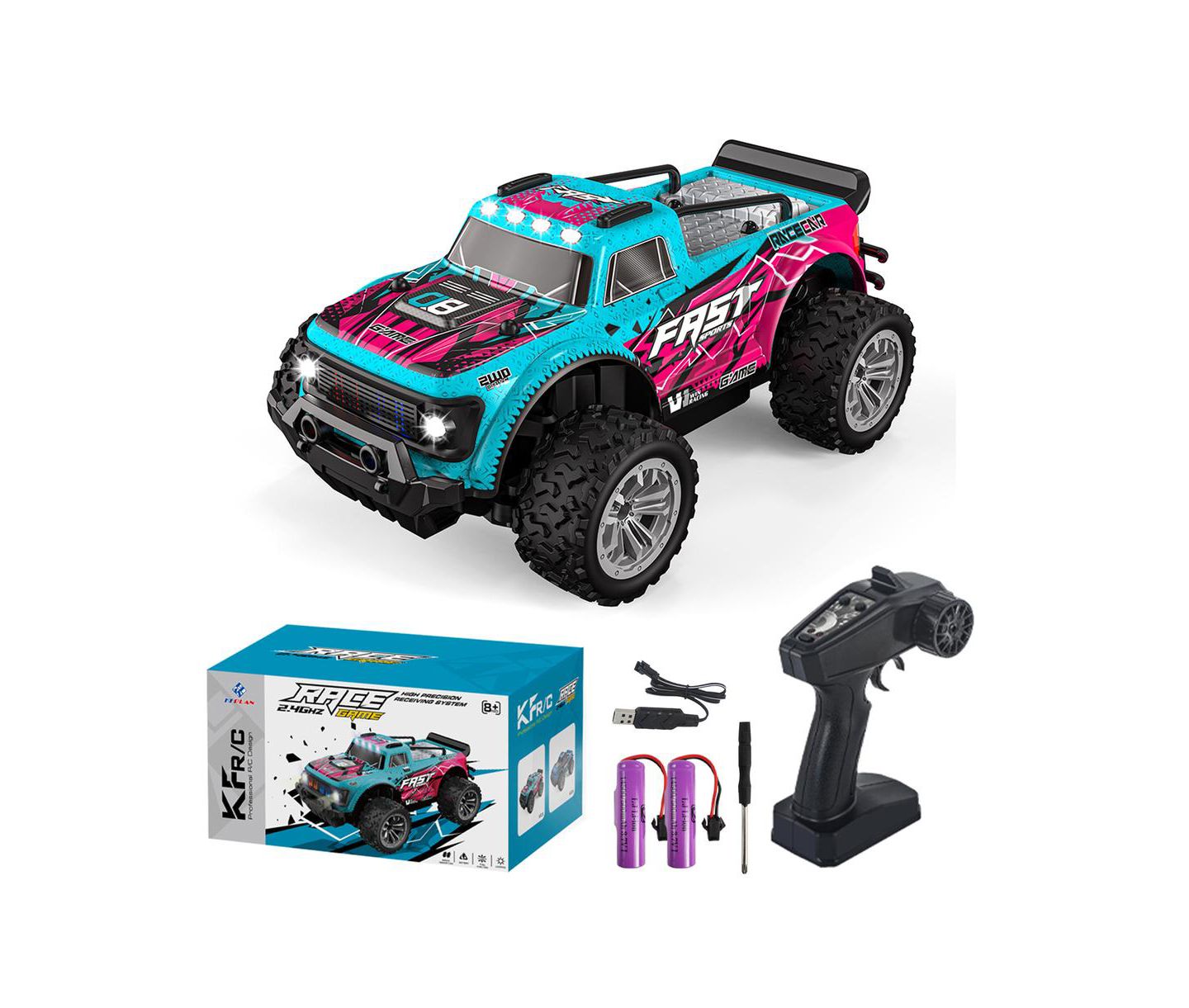 Детская игрушка Bruce & Shark 1:20 Scale KF23 Off-Road 2WD Remote Control Truck, цвет: Красный — фото 1