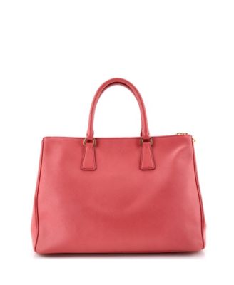 Large Double Zip Lux Tote Saffiano Leather