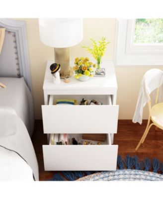 2-Drawer Nightstand, Bedside Table,Bedroom Dresser Chest