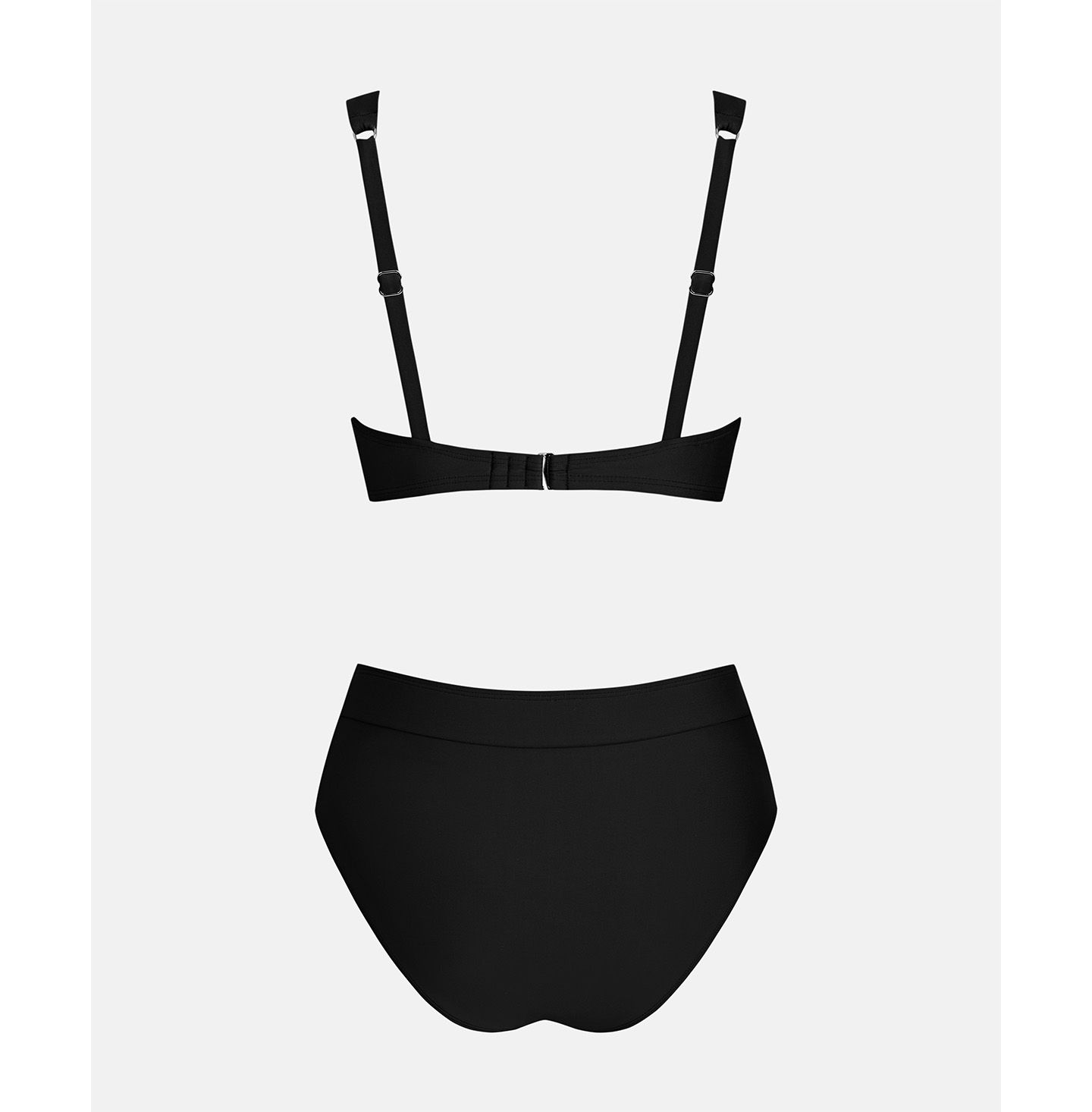 Комплект бикини Waistband, крой бикини, высокая посадка — Cupshe, цвет: Чёрный — фото 5