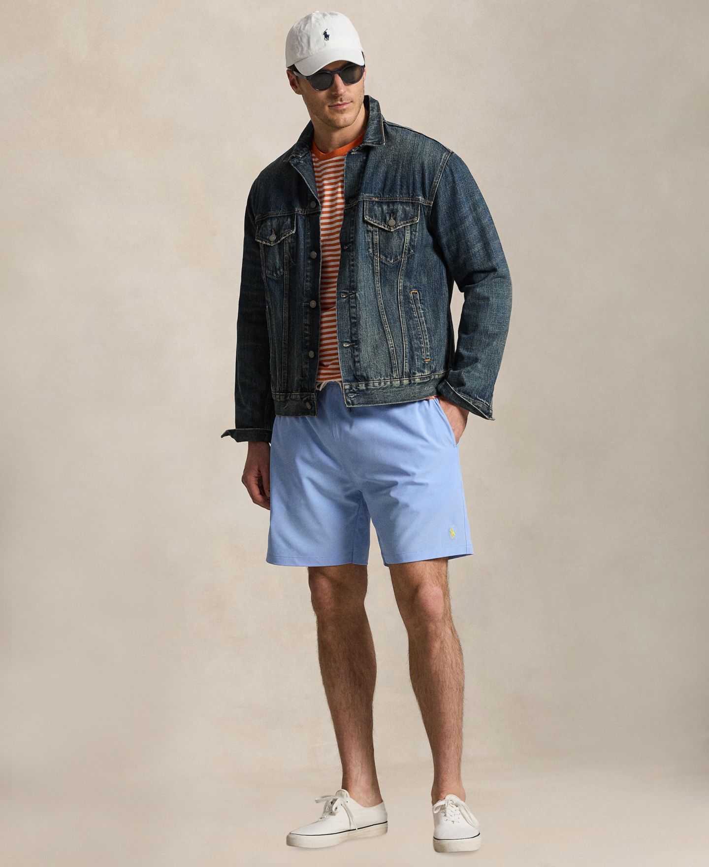Плавки Classic-Fit для мужчин, стрейч — Polo Ralph Lauren, цвет: Синий — фото 2