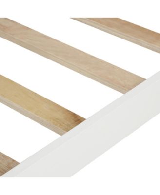 Twin Size Platform Bed Frame with Wood Slat Support Headboard Footboard and Classic Design