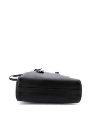 Small Convertible Open Tote Saffiano Leather