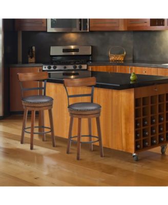 Set of 2 Swivel Counter Height Bar Stools