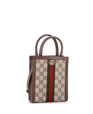 Super Mini Ophidia Convertible Tote GG Coated Canvas