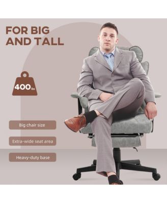 Executive Office Chair for Big and Tall with Lumbar Support and Foot Rest
