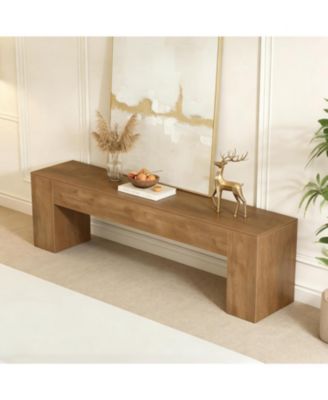 70.8" TV Stand, Wooden Entertainment Center, Low TV Console Table for TVs Up to 80", Modern Chic Entertainment Center