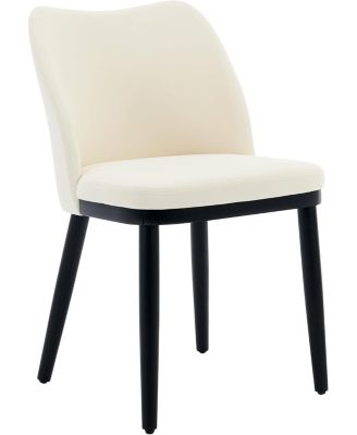 Velvet Dining Chairs Set of 2, Upholstered Side Chairs with Padded Seat & Wood Legs