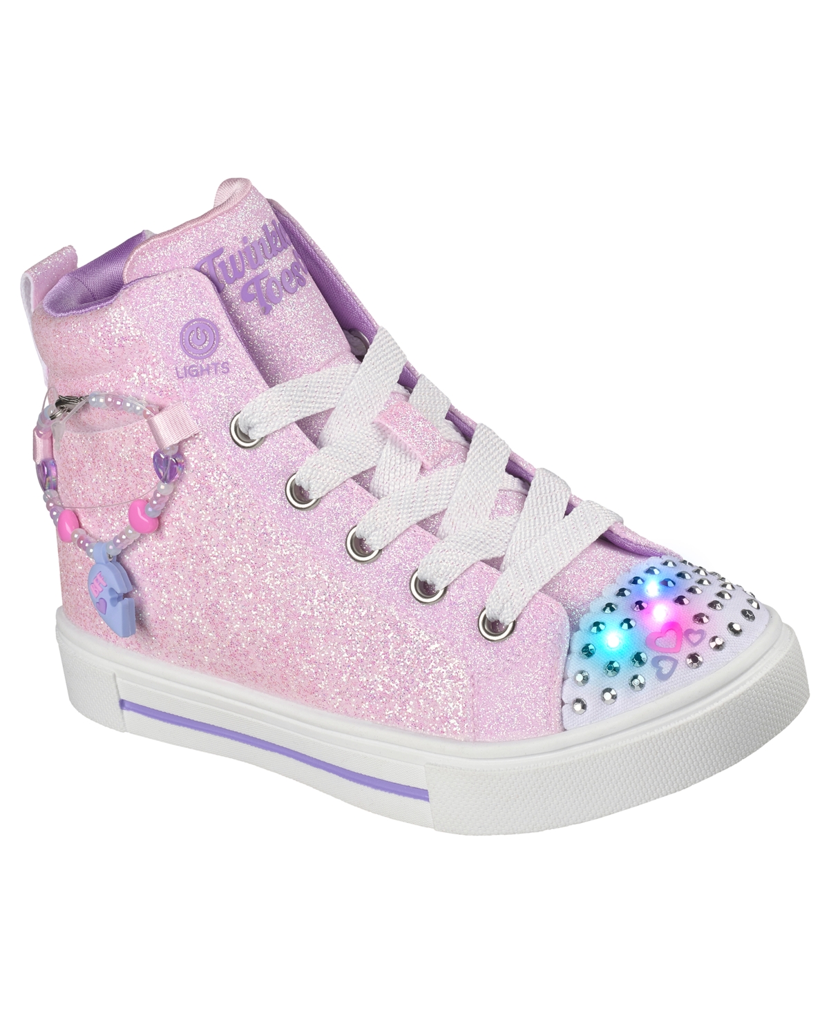 Skechers Little Girls Twinkle Toes: Sparks - Forever Bestie High Top Light-Up Casual Sneakers from Finish Line