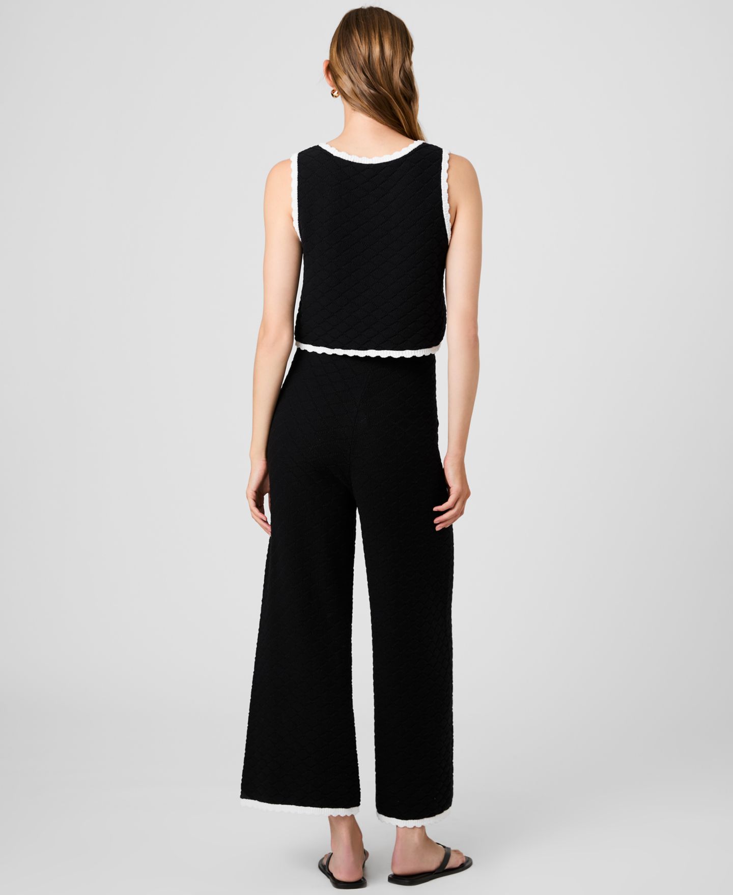 Женский топ French Connection Sleeveless Scoop Neck Cotton, цвет: Чёрный — фото 5