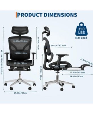 Ergonomic Office Chair with Breathable Mesh Back, High Back Support, 3D Armrests Provide your feedback on BizChat