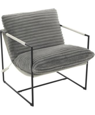 Sling Accent Chair with Metal Frame and Foam Cushion