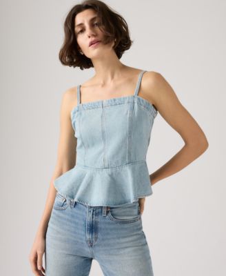 Women's Anderson Sleeveless Cotton Flounce Top