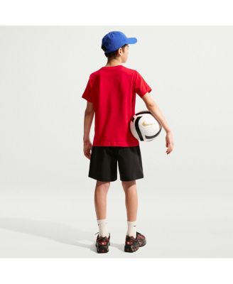 Big Boys and Girls Red USMNT Crest T-Shirt