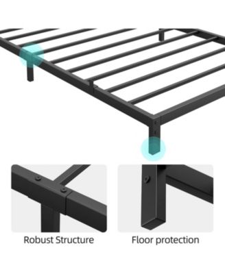 6"  Metal Bed Frame, High Platform with Space Under Frame, Steel Slats, No Box Spring