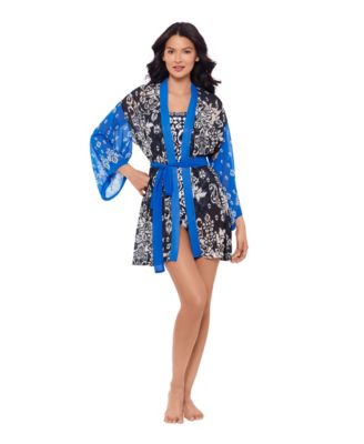 Women's Printed Kimono Swim Cover-Up