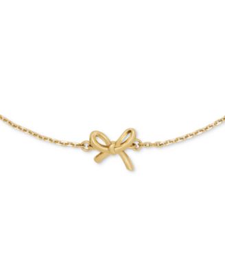 Gold Plated Girlie Pearlie Mini Bow Bracelet