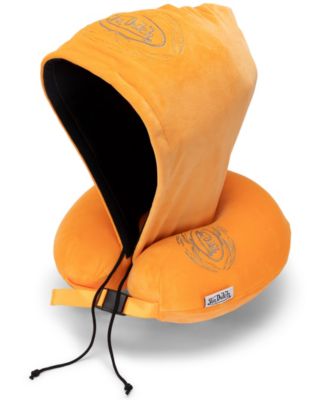 Pinstripe Hooded Memory Foam 11" Travel Neck Pillow