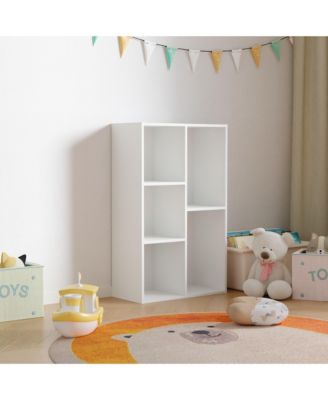 5 Cube Storage Bookshelf Kids Toy Organizer Horizontal Vertical, White
