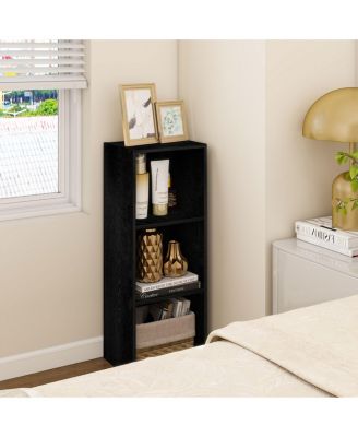 3 Cube Decorative Bookshelf Open Bookcase Toy Storage Organizer Horizontal Vertical, Black