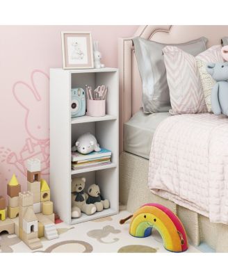 3 Cube Decorative Bookshelf Open Bookcase Toy Storage Organizer Horizontal Vertical, White