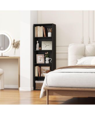 HOMLUX 5 Cube Decorative Open Bookshelf Kids Toy Storage Organizer Horizontal Vertical, Black