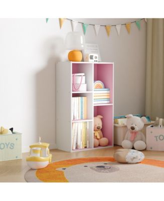 HOMLUX 5 Cube Storage Bookshelf Kids Toy Organizer Horizontal