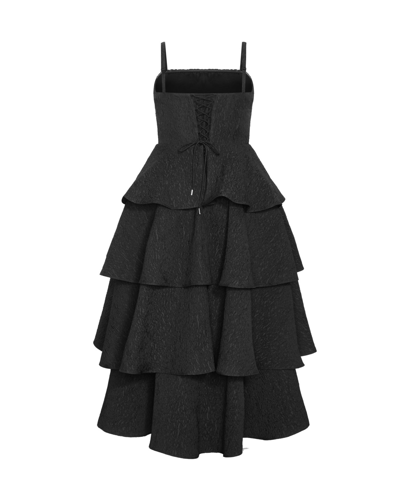 Женское платье CITY CHIC Elizabeth Tiered Frill Maxi, цвет: Чёрный — фото 4