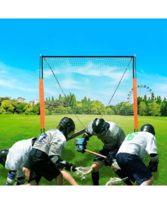 6 x 6 Ft Portable Lacrosse Goal with Fiberglass Frame and Carry Bag