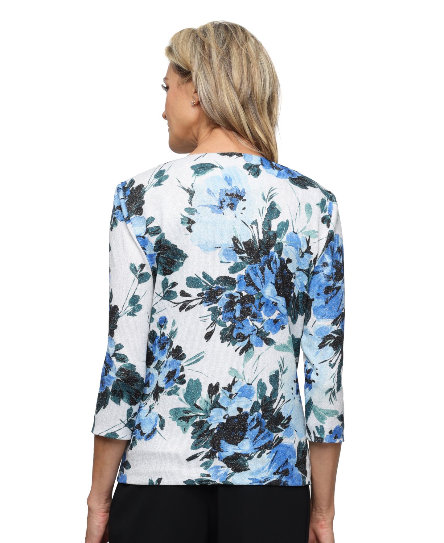 Женские комплекты Alex Evenings Printed Sleeveless Tank Top & Jacket, 2-Piece Set, цвет: Белый — фото 3