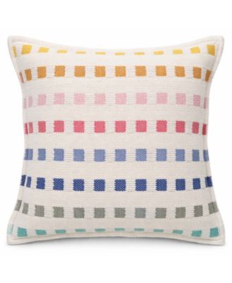 Playful Checks Handloom Woven Decorative Pillows, 20" x 20"