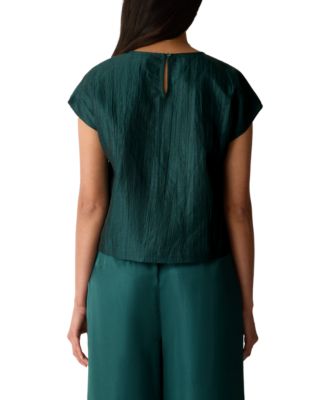 Women's Round-Neck Short-Sleeve Boxy Top