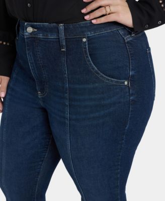 Plus Size Billie Mini Bootcut Seam Detail Jeans