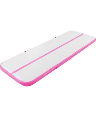 2-Piece Inflatable Gymnastics Air Mat Set with Air Roller and Pump