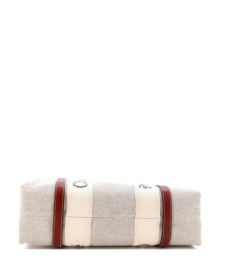 Medium Woody Tote Canvas with Leather