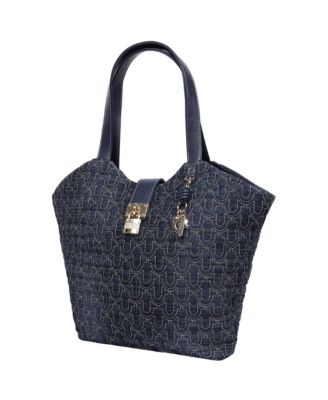 Horseshoe Denim Charm Tote