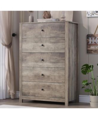 5 Drawer Dresser for Bedroom – Modern Simply Chest of Drawers, Wood Storage Dresser with Deep Drawers for Living Room, Hallway, Entryway