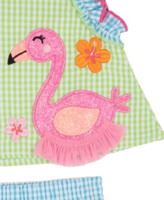 Baby Girls' Sleeveless Top and Elastic Waistband Shorts, 2-Piece Set