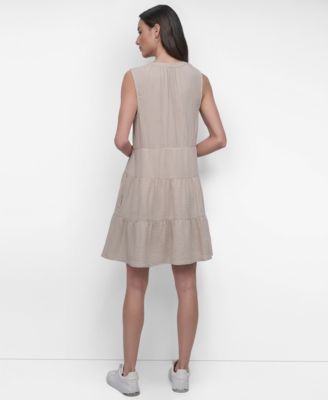 Women's Cotton Gauze Sleeveless Mini Dress