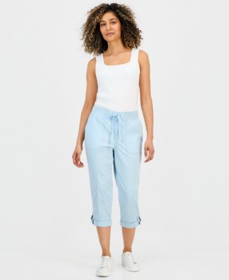 Petite D-Ring Capri Pants