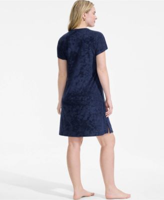 Women's Terry Dolman Sleeve V-Neck Cover Up Dress