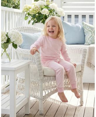 Baby Girls Peony Stripe Lounger Bamboo Sweatsuit