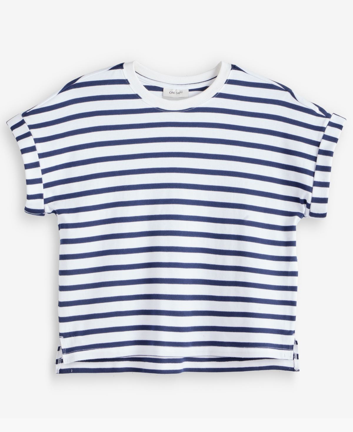 On 34th Women's Primavera Stripe Roll-Cuff Top, Macy's Exclusive
