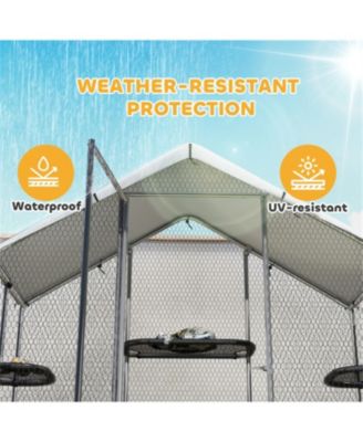 Zeus and Ruta Large Walk In Cat Patio Enclosure Outdoor Catio Garden Pet Playpen For Yard